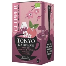 Clipper Tokyo Gardens green tea, jasmine & peach organic infusion 20pss