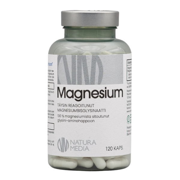 Magnesium Bisglysinaatti 120 kaps - Natura Media