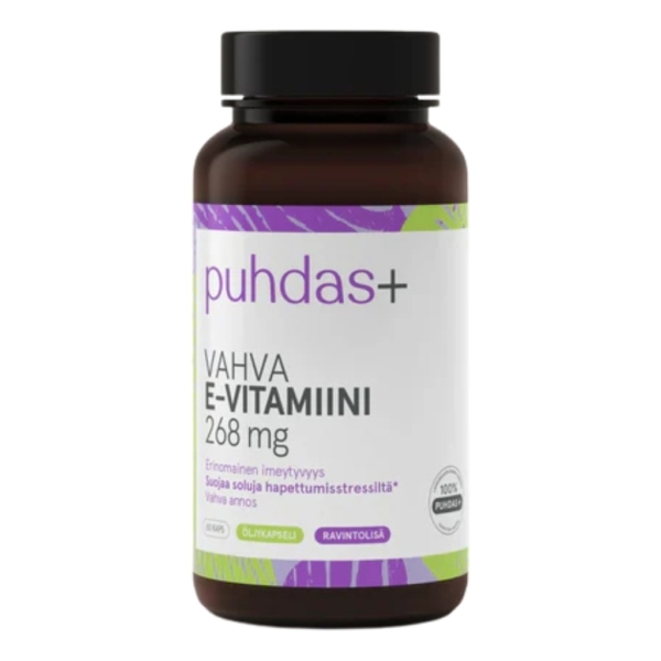 Puhdas+ Vahva E-vitamiini 268mg 60 kaps