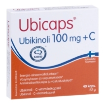 Ubicaps Ubiqinol 100 mg + C 40 kaps - Hankintatukku