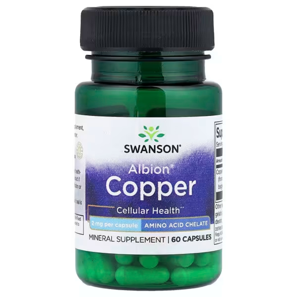 Albion Copper 2 mg 60 kaps - Swanson Albion Copper 2 mg 60 kaps - Swanson