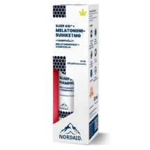 Sleep Aid Melatoniinisuihke 1 mg + hamppuöljy 30ml - Nordaid
