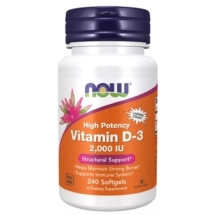 Now Foods Vitamin D-3 50µg 240 kaps