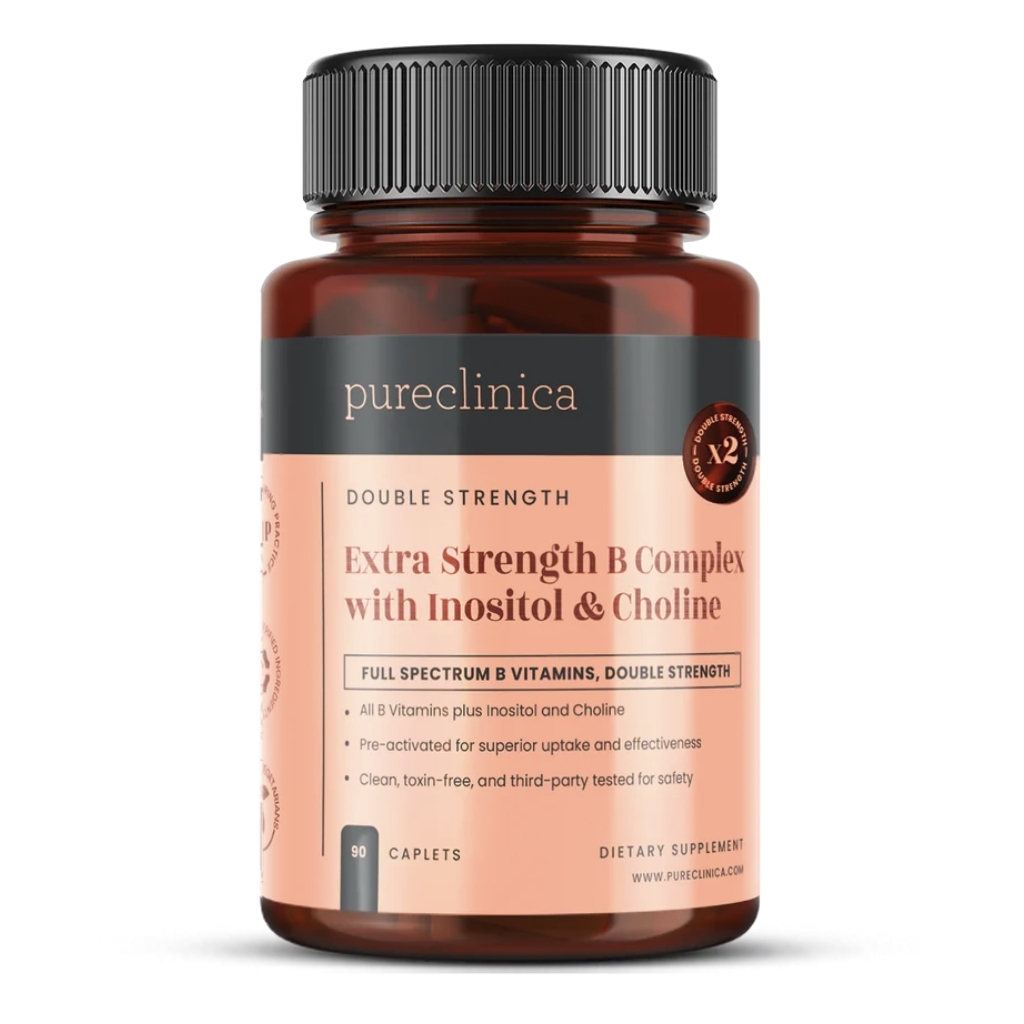Pureclinica Extra Strenght B-complex with inositol & choline 90 tablets Pureclinica Extra Strenght B-complex with inositol & choline 90 tablets
