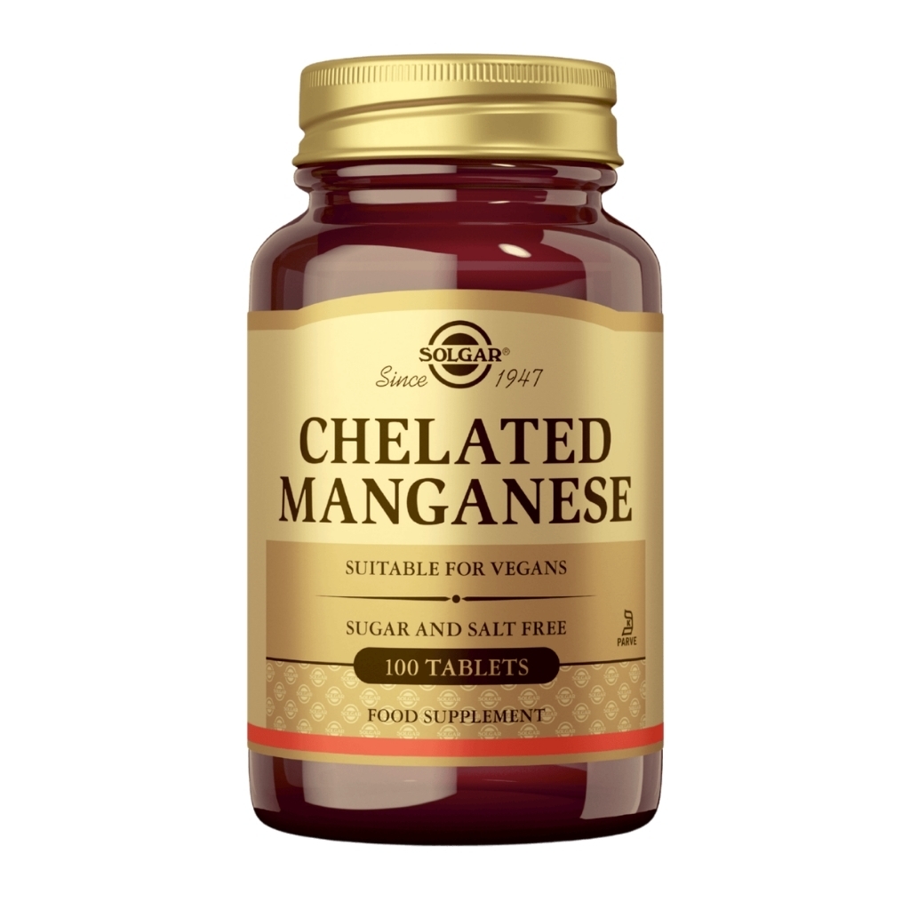 Solgar Manganese 100 tabl Solgar Mangaanikelaatti 100 tabl