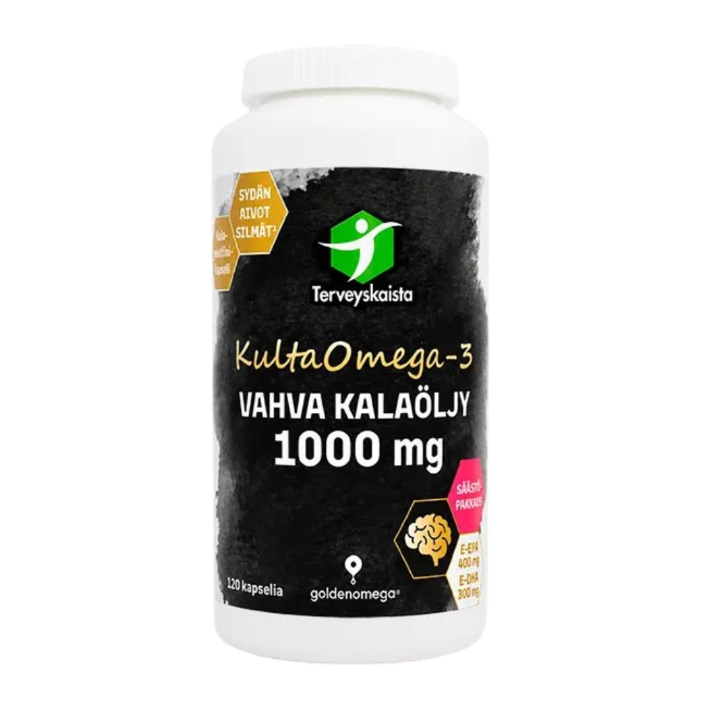 Terveyskaista KultaOmega-3 120 kaps Terveyskaista KultaOmega-3 120 kapselia