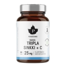 Puhdistamo Tripla Sinkki + C 25 mg 60 kapselia