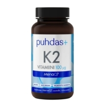 Puhdas+ K2-vitamiini 100 µg 60 kapselia